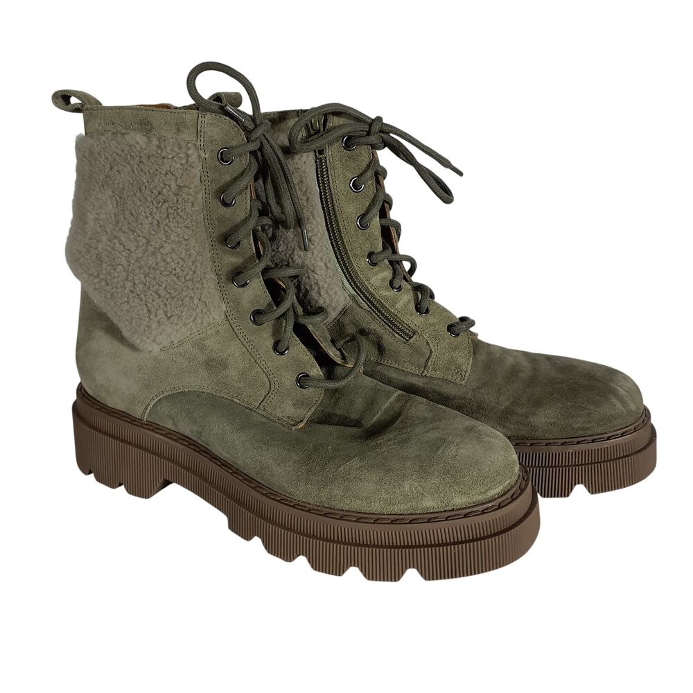 Voile Blanche Shearling Lined Olive Green Cleofe Boots Size 11 US / 41 EU - Picture 3 of 6